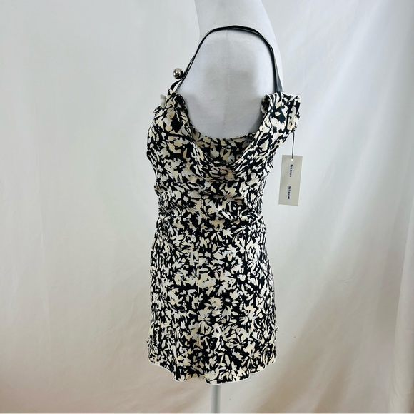 NWT Proenza Schouler Asymmetric Flower-Print Silk Top - Picture 3 of 14